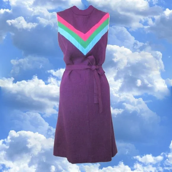 white christmas dresses Metallic Brocade 1960s Mod Dress Blue/Pink/Green – FROM CHAOS main image 0